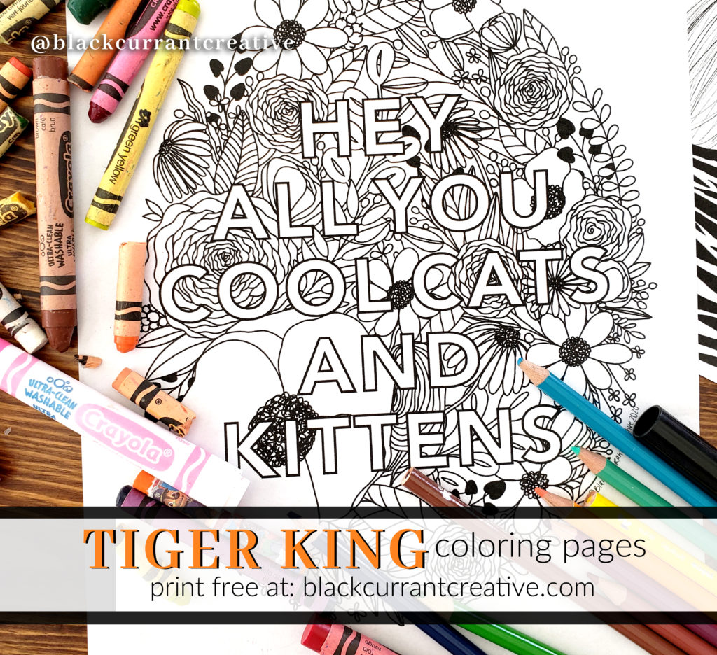 Tiger King Coloring Pages.