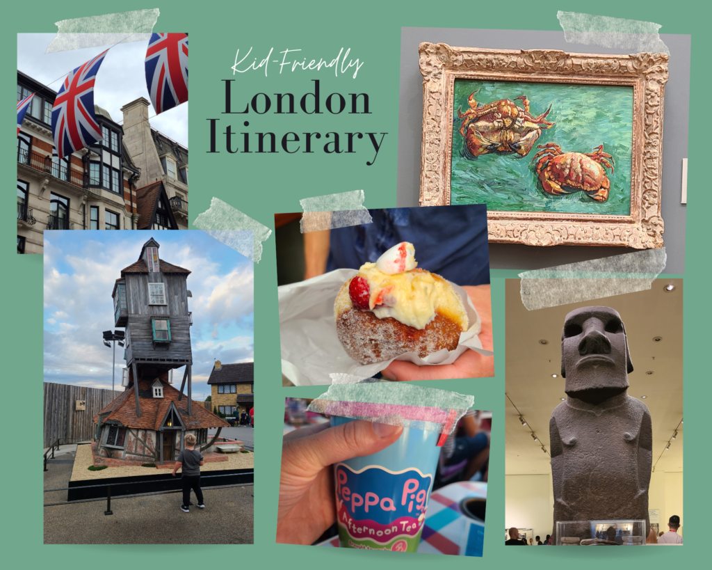 kid friendly london itinerary, harry potter, peppa pig, classic art, history, and more