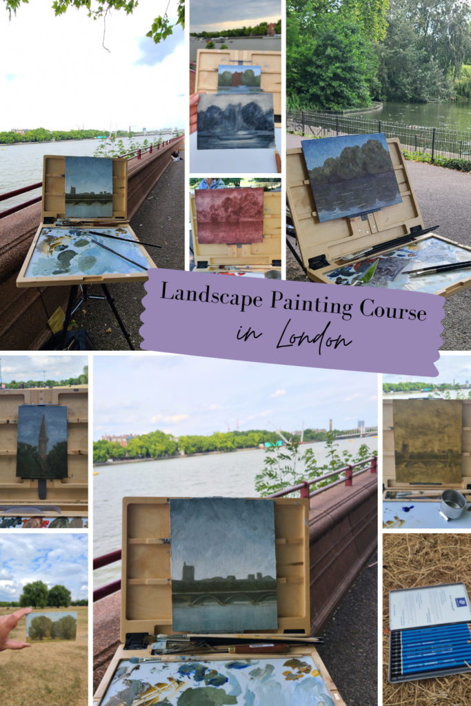 landscape oil paintings in various london locations